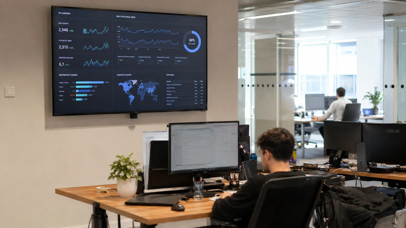 A smart display at the office: what it does and why it works
